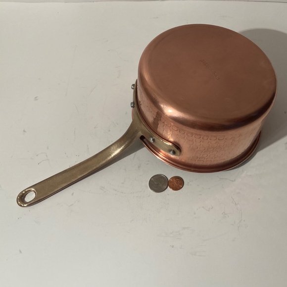 Vintage Metal Copper and Brass Copper Pot, Quality, Puppieni, Made in Italy